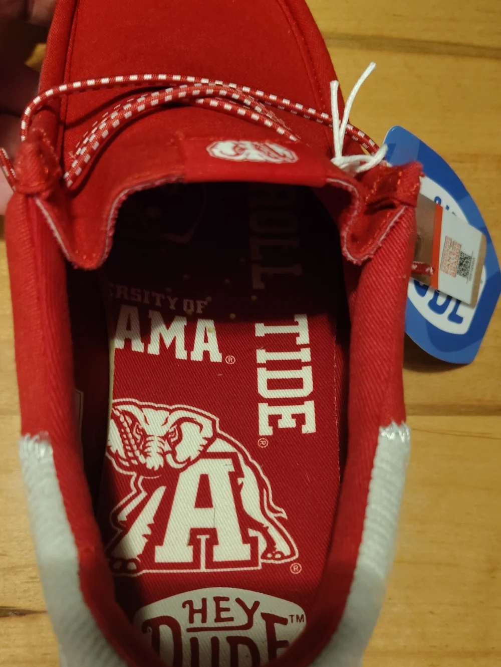 New Hey Dude Mens 9 Wally Funk Alabama Crimson Tide  College Slip On Shoes